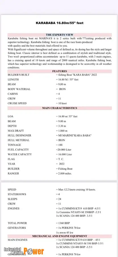 Trawler rybacki na sprzedaż